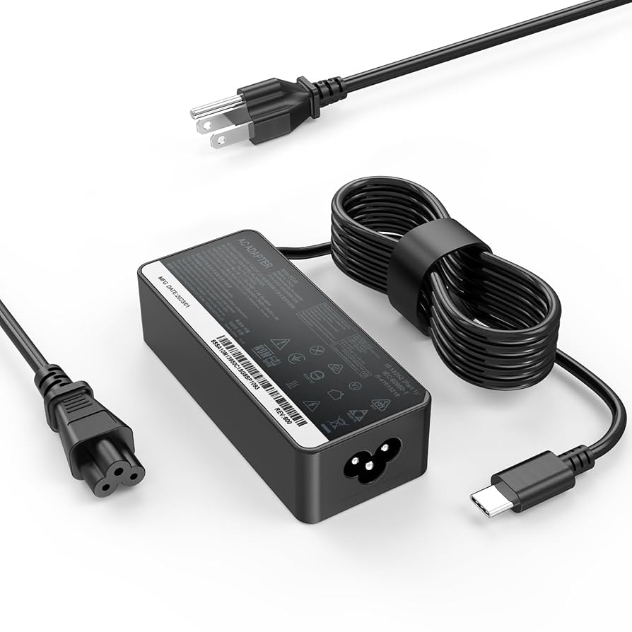 65W USB C Type c AC Charger for Lenovo ThinkPad E14 E15 L13